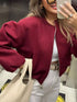 Women's Cropped Zip Up Jacket - Lined & Pocketed - Twice The Charm Boutique