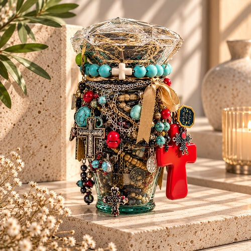 Christian Cross Jewelry Jar Faith-Inspired Assortment - Twice The Charm Boutique