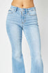 Front waist and pocket detail on Judy Blue 82601 flare jeans