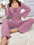 Lace Lounge Set - Flare Sleeve Top & Pants - Twice The Charm Boutique