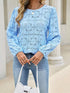 Floral Eyelet Lace Long Sleeve Blouse - product image 5