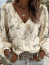 Floral Print V-Neck Long Sleeve Blouse - product image 2