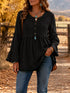 Fringe Trim Ruffle Sleeve Blouse – Sizes S–5XL - product image 3