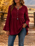 Fringe Trim Ruffle Sleeve Blouse – Sizes S–5XL - product image 6
