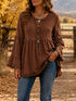 Fringe Trim Ruffle Sleeve Blouse – Sizes S–5XL - product image 7