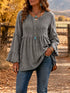 Fringe Trim Ruffle Sleeve Blouse – Sizes S–5XL - product image 8