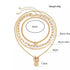 Gold 4-Piece Layered Coin Pendant Necklace