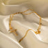 Gold Cross Pendant Necklace with Zircon