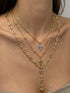 Gold Layered Cross and Heart Necklace