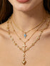 Gold Layered Cross and Heart Necklace
