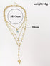 Gold Layered Cross and Heart Necklace