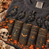 Gothic Raven & Spellbook Garden T-Shirt – Comfort Colors 1717 – close-up detail