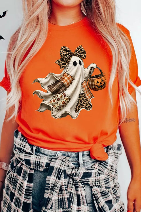 Halloween Ghost Graphic Short Sleeve Tee - product image 3