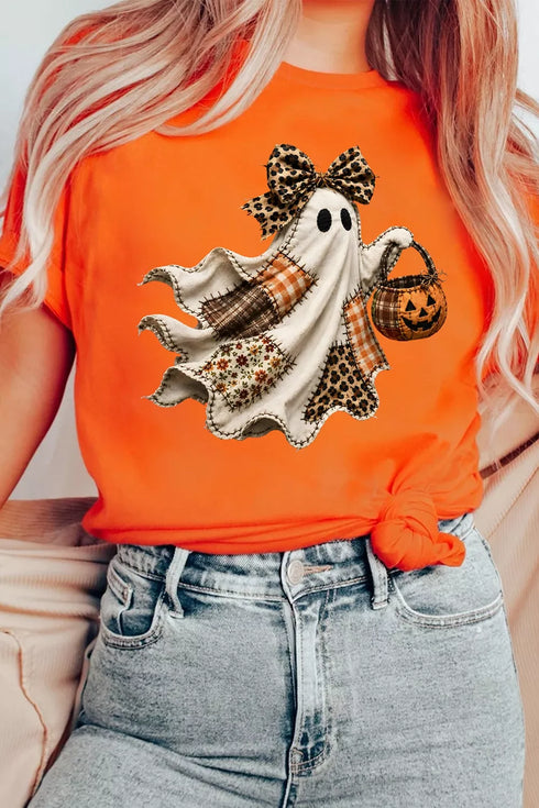 Halloween Ghost Graphic Short Sleeve Tee - product image 4
