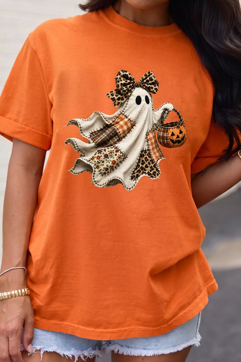 Halloween Ghost Graphic Short Sleeve Tee - product image 5