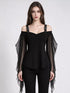 Halloween Gothic Buckle Strap Sheer Mesh Top - product image 2