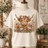 Highland Cow Floral Garden Graphic T-Shirt – Comfort Colors 1717 – mannequin view