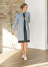 Baby Blue cardigan with long sleeves and patch pockets