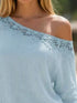 Lace Trim One-Shoulder Ruched Top - product image 11