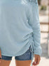 Lace Trim One-Shoulder Ruched Top - product image 12
