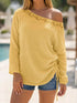 Lace Trim One-Shoulder Ruched Top - product image 13
