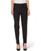 Krazy Larry P607 Black Denim ankle pants front view showing the pull-on waistband and slim legs