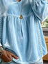 Plus Size Velvet Lace Detail V-Neck Blouse - product image 2