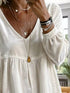 Plus Size Velvet Lace Detail V-Neck Blouse - product image 4