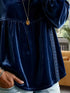 Plus Size Velvet Lace Detail V-Neck Blouse - product image 6