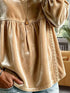 Plus Size Velvet Lace Detail V-Neck Blouse - product image 8