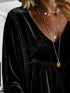 Plus Size Velvet Lace Detail V-Neck Blouse - product image 10