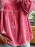 Plus Size Velvet Lace Detail V-Neck Blouse - product image 22