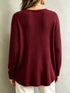 Ribbed V-Neck Long Sleeve Top - product image 3