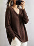 Ribbed V-Neck Long Sleeve Top - product image 6