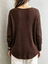 Ribbed V-Neck Long Sleeve Top - product image 8