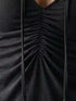 Ruched Drawstring Short Sleeve Hoodie Top - product image 4