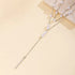 Silver Double Layer Pearl Y Necklace