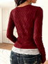 Square Neck Lace Trim Textured Top - product image 13