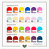 The Dappled Wood flower color palette chart with primary, pastel, vivid and jewel tones