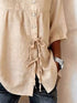 Tie-Front Decorative Button Blouse – Sizes S–3XL - product image 5