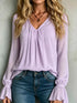V-Neck Flounce Sleeve Blouse - product image 7