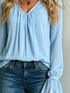 V-Neck Flounce Sleeve Blouse - product image 12