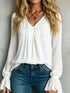 V-Neck Flounce Sleeve Blouse - product image 13