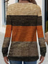Women's Color Block V-Neck Long Sleeve Top - product photo 2