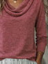 Women's Cowl Neck Long Sleeve Stretch Top - product photo 9
