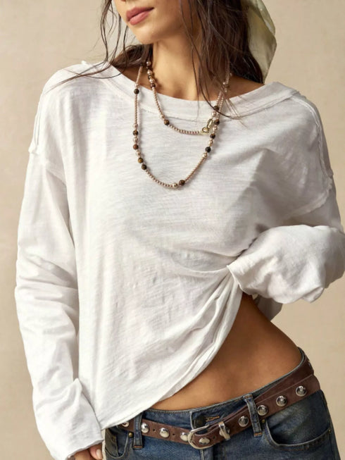 Women's Exposed Seam Two-Way Button-Up Shirt - product photo 1