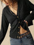 Women's Exposed Seam Two-Way Button-Up Shirt - product photo 5