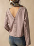 Women's Exposed Seam Two-Way Button-Up Shirt - product photo 12