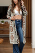 Women's Geometric Open-Front Longline Cover-Up - product photo 1