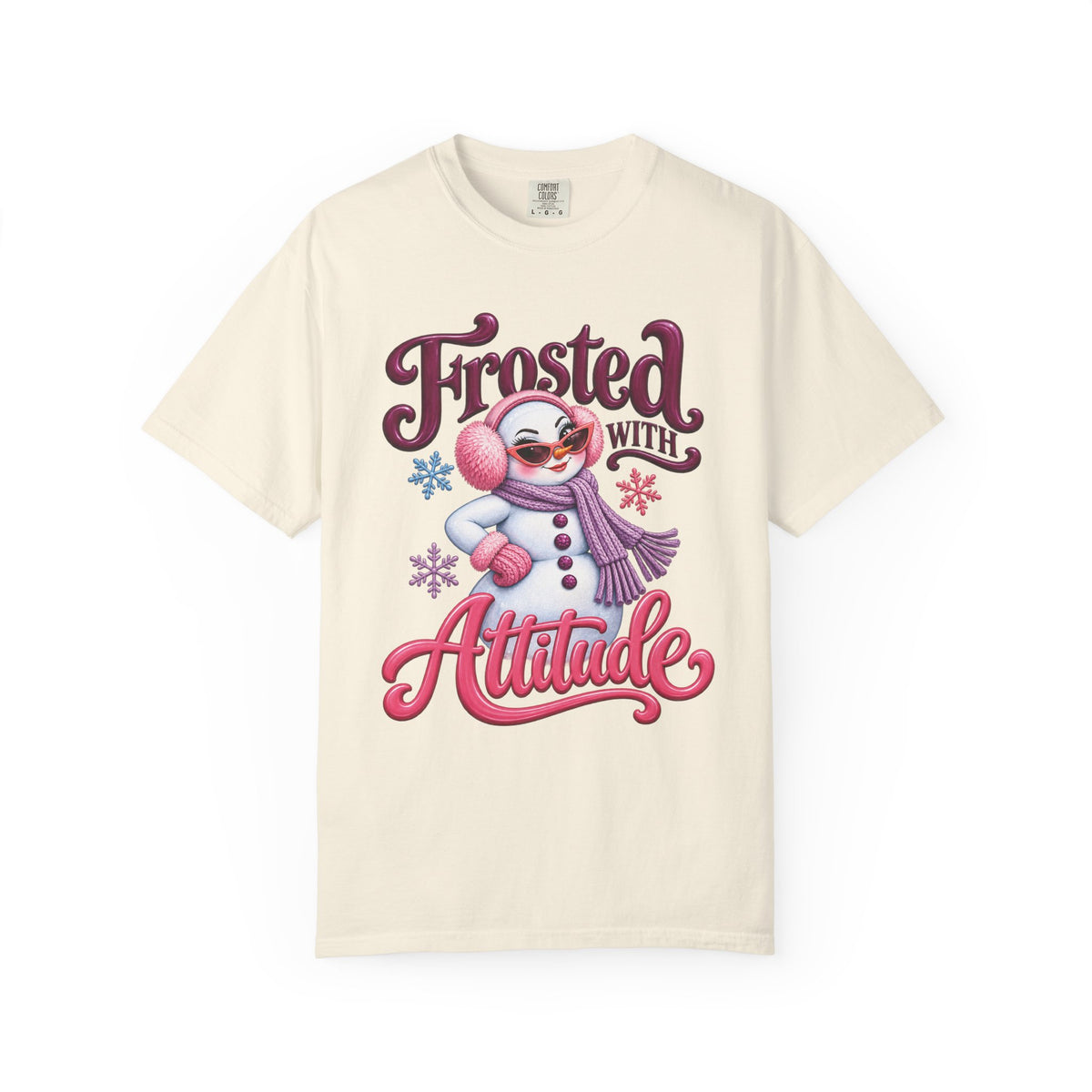 Frosted with Attitude Snowwoman Graphic Tee | Comfort Colors®